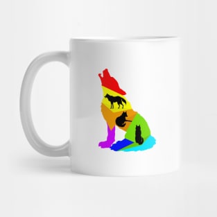 Colorful wolf Mug